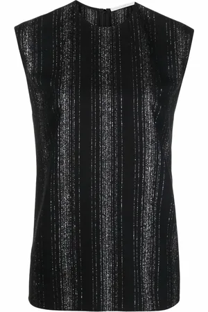 Stella McCartney Lurex striped sleeveless blouse