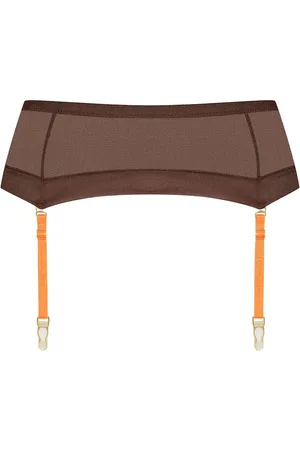 MAISON CLOSE Semi-sheer garter belt