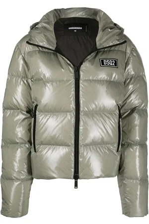 Dsquared2 Logo-patch hooded down jacket