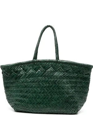 Dragon Diffusion Interwoven leather tote bag