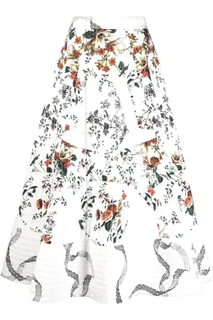 Erdem Judith floral midi skirt