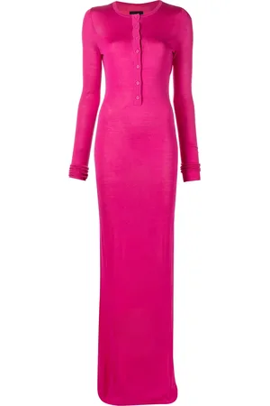 RTA Ciaran buttoned silk maxi dress