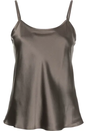 Voz Flared silk vest top