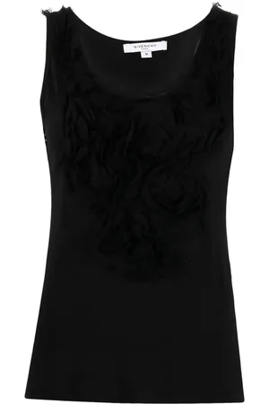 Givenchy 2000s ruffled-detail tank top