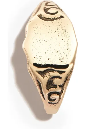 CC-Steding 9kt yellow signet single earring