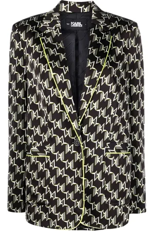 Karl Lagerfeld Logo-print trimmed blazer