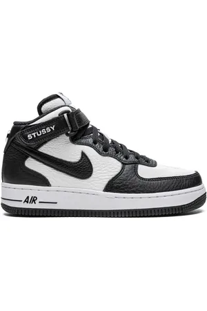 Nike X Stüssy Air Force 1 Mid "Light Bone Black" sneakers