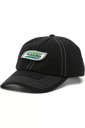 Pleasures Logo-patch contrast-stitch cap