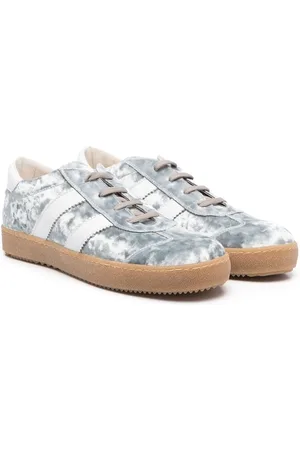 PèPè TEEN side-stripe velvet sneakers