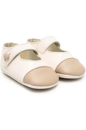 PèPè Two-tone leather crib shoes