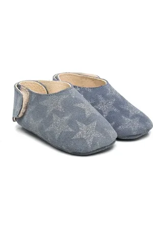 PèPè Star-print suede crib shoes