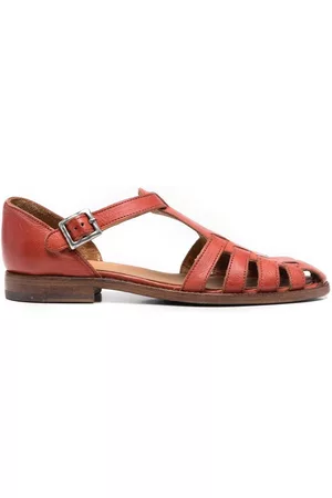 Moma Cage-strap leather sandals