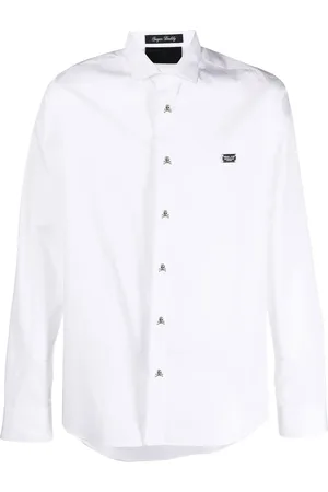 Philipp Plein Chest logo-plaque detail shirt