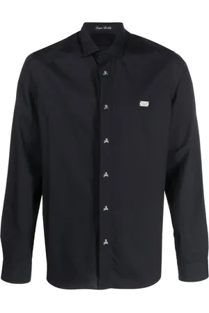 Philipp Plein Chest logo-plaque detail shirt