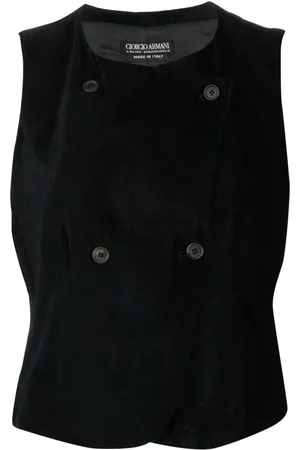 Giorgio Armani 1990s corduroy double-breasted vest
