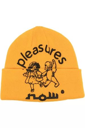 Pleasures Men Beanies - Logo-pront beanie hat
