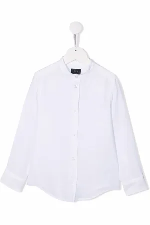 FAY Collarless buttoned shirt