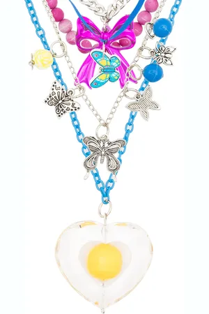 AMIR SLAMA Heart multi chain necklace