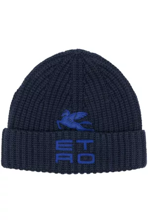 ETRO Logo-embroidered ribbed-knit beanie