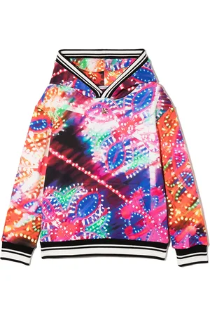 Dolce & Gabbana Logo-plaque illumination-print hoodie