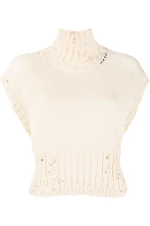 Marni Distressed cropped vest