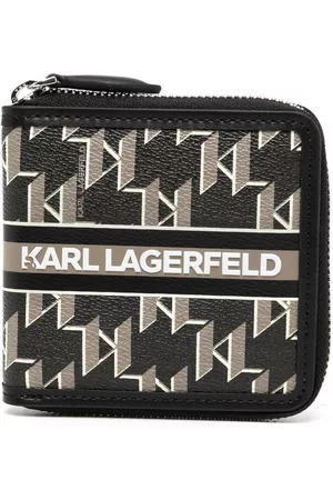 Karl Lagerfeld Monogram-print zip-up wallet