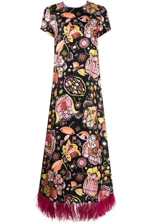 La DoubleJ Swing floral-print maxi dress