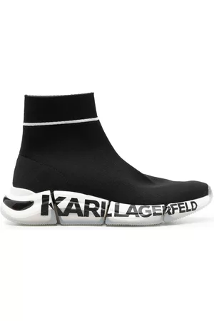Karl Lagerfeld Women Knit Shoes - Quadra Knit Boot Logo