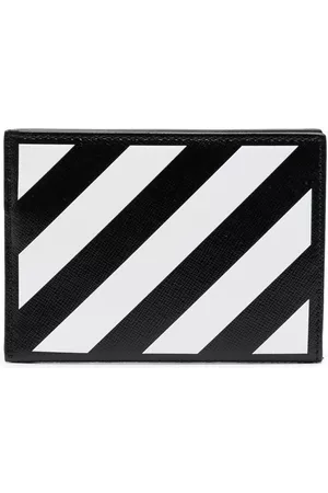 OFF-WHITE Diag Stripe-print leather wallet