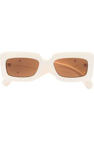 Gucci Oversized-logo rectangle frame sunglasses