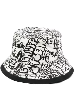 Philipp Plein Graffiti-print reversible bucket hat