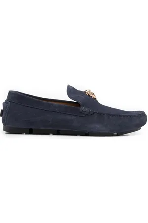 VERSACE La Medusa suede loafers
