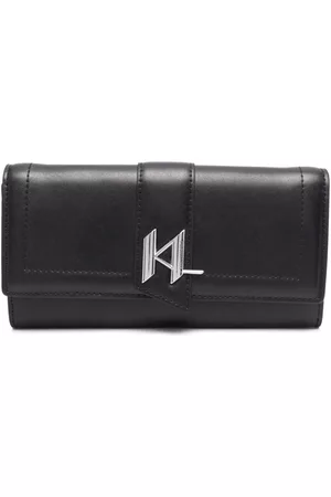 Karl Lagerfeld K/Saddle logo-plaque wallet