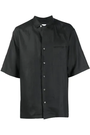 PT Torino Short-sleeve linen bowling shirt