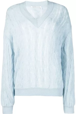 Agnona Cable-knit V-neck cashmere jumper