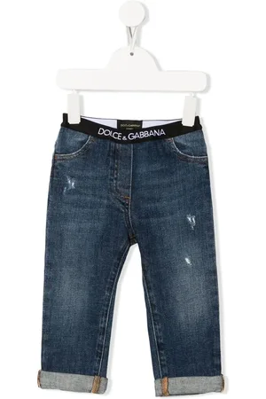 Dolce & Gabbana Logo-waistband detail jeans