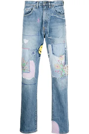 KAPITAL OKABILLY patchwork straight-leg jeans