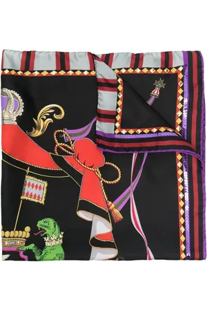 Etro Logo-embroidered chunky-knit scarf