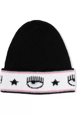 Chiara Ferragni Kids Embroidered-logo knitted beanie