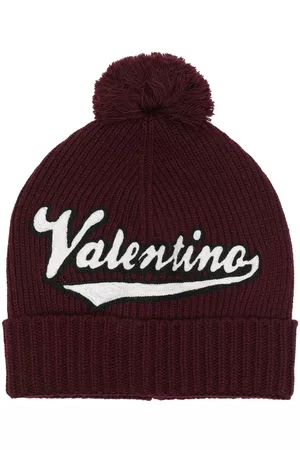 VALENTINO Men Beanies - Embroidered logo beanie hat