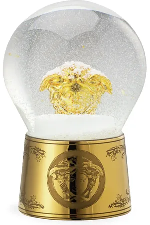 VERSACE Golden Medusa glass snow globe