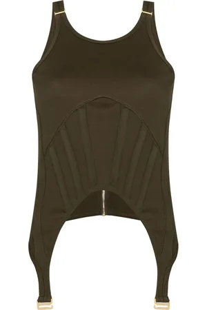 DION LEE Corset-panel vest top