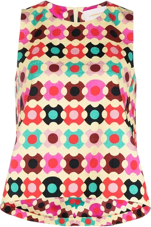 La DoubleJ La Scala geometric-print top
