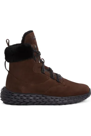 Giuseppe Zanotti Shearling-trim hi-top sneakers