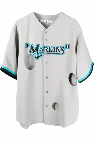 OFF-WHITE Miami Marlins cut-out shirt