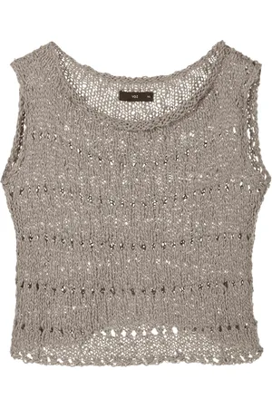 Voz Open knit crop top