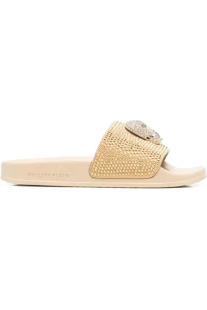 Philipp Plein Skull strass pool slides