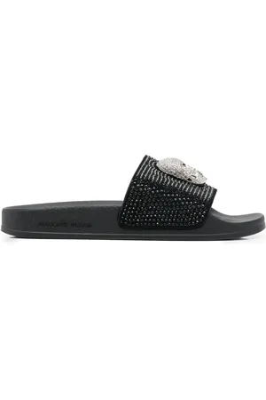 Philipp Plein Skull strass pool slides