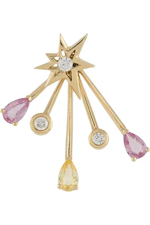 LE STER 18kt yellow diamond Rose More Trailblazer jacket and Bang stud