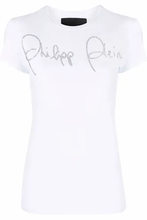 Philipp Plein Rhinestone embellished logo T-shirt